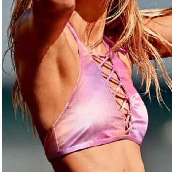 E06 Victoria secret Pink XS Swim Top - Picture 1 of 6